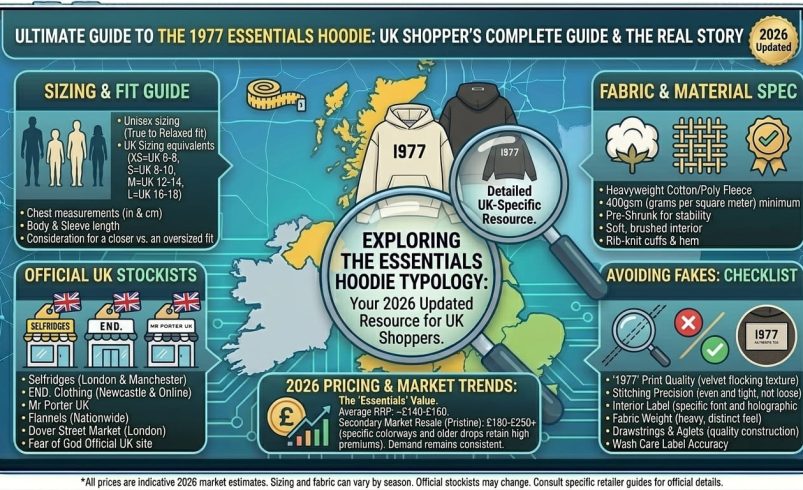 1977 Essentials Hoodie: UK Prices, Sizing & Where to Buy