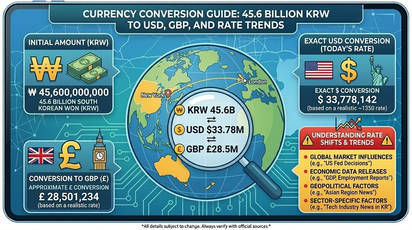 45.6 Billion Won to USD: What That’s Worth Today (2026)