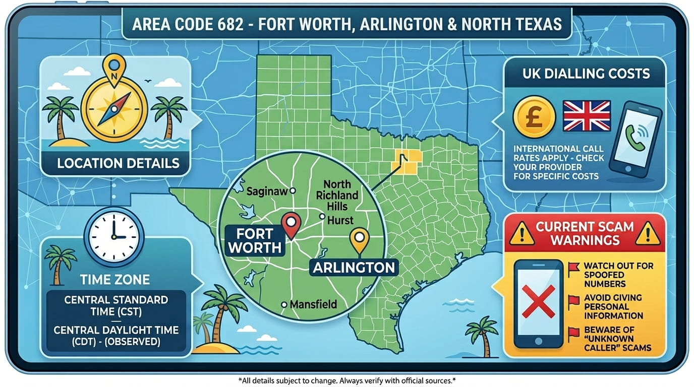 682 Area Code Guide: Fort Worth, Texas Location and Scam Alerts