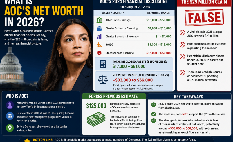 AOC Net Worth 2026: What Her Financial Disclosures Actually