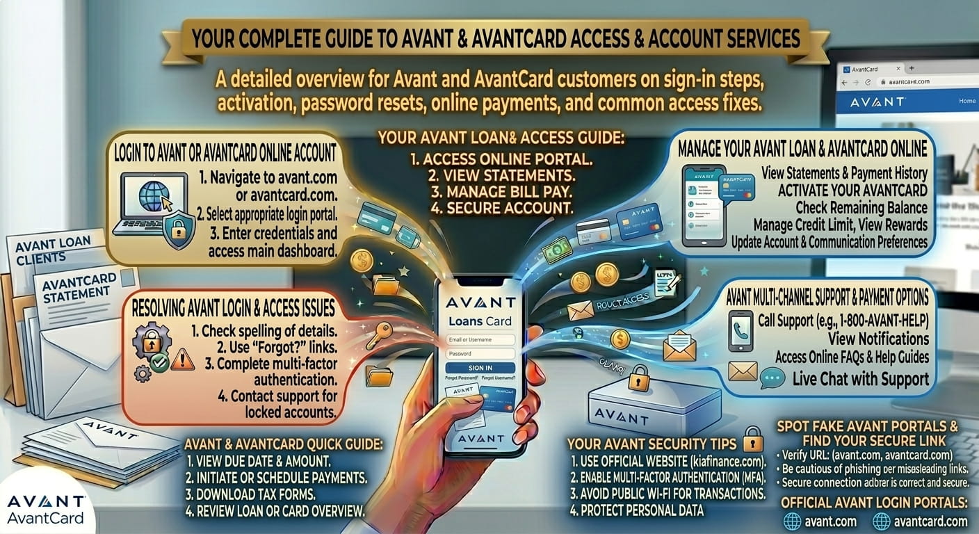 Avant Login Guide 2026: AvantCard & Account Access Steps