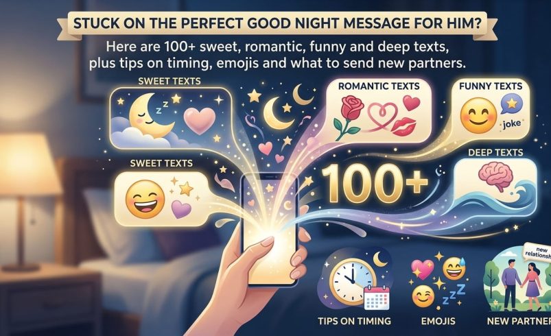 Good Night Message for Him: 100+ Texts He’ll Actually Love (2026)