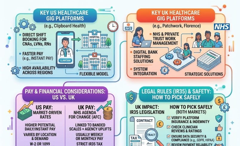 healthcare gig marketplace companies us uk