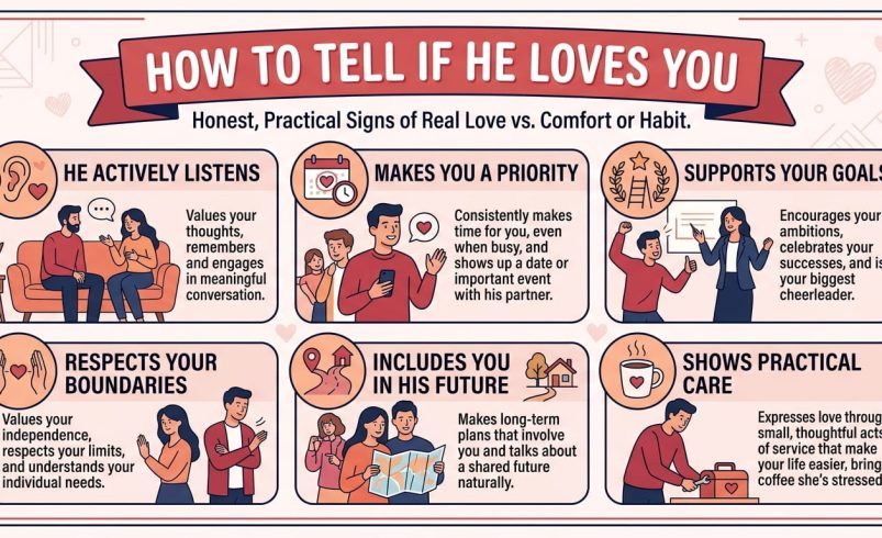 how can u tell if he loves u