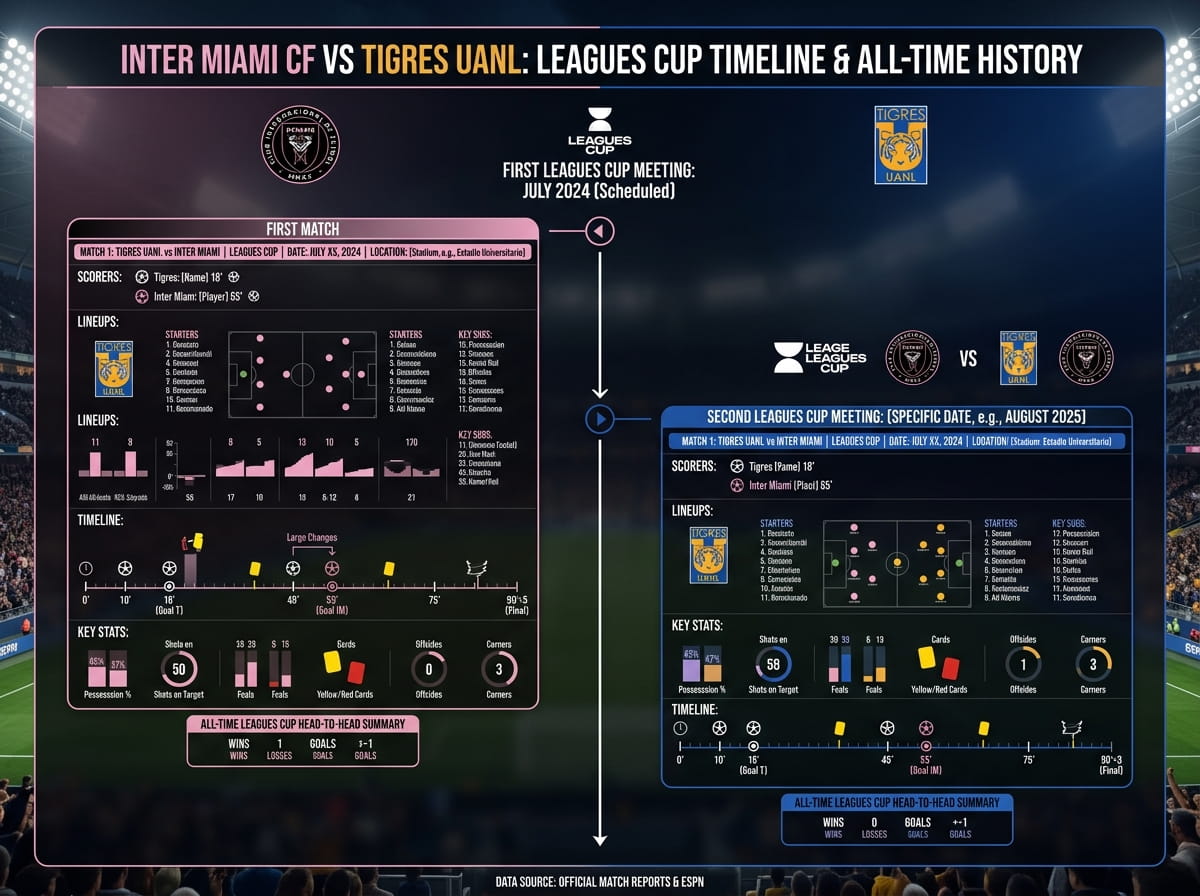 Inter Miami vs Tigres UANL Timeline: Full Match History