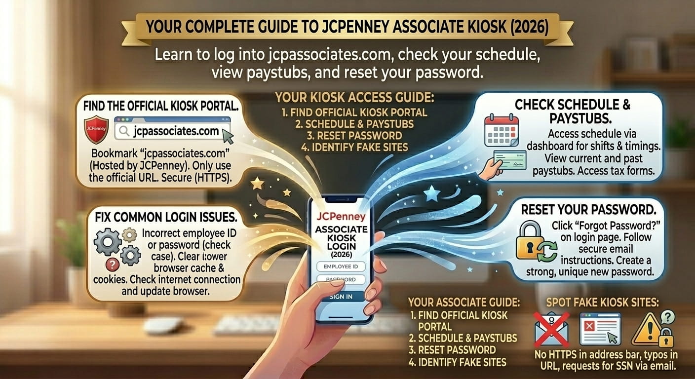 JCPenney Associate Kiosk Login Guide: jcpassociates.com (2026)