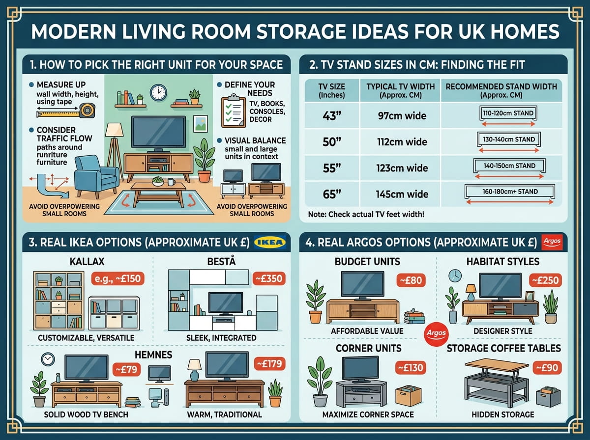 Living Room Storage Ideas for UK Homes: TV Stands & More