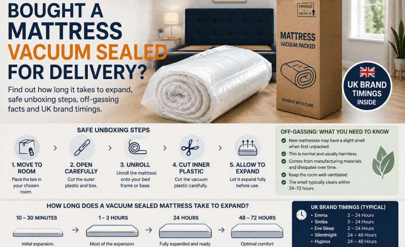 Mattress Vacuum Sealed: How Long to Wait & Unbox Safely