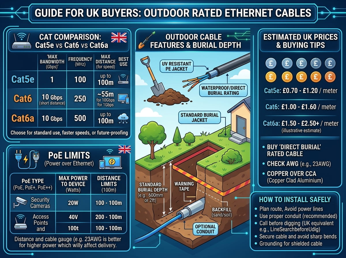 Outdoor Rated Ethernet Cable: UK Buyer’s Guide 2026