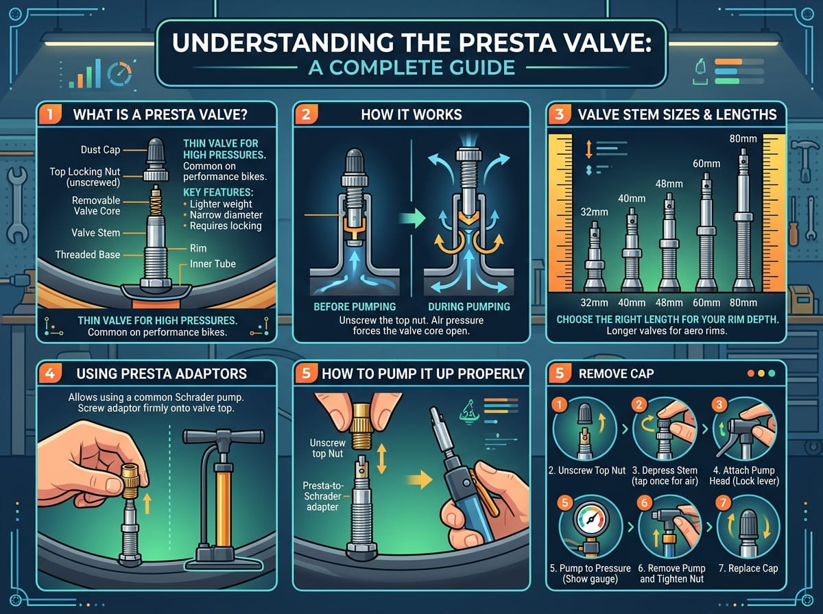 Presta Valve Explained: How It Works & How to Pump It Up