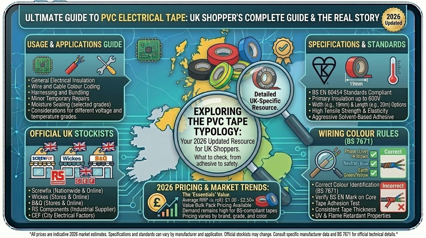 PVC Tape: UK Uses, Prices, Colours and Buying Guide