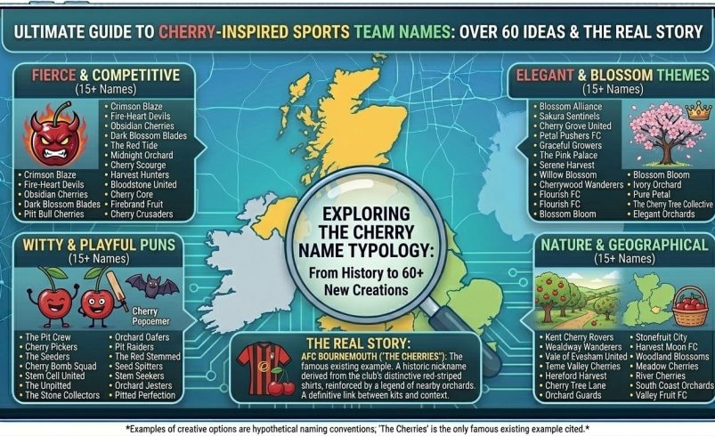 what are some cherry inspired sports team names