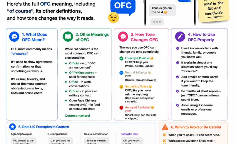 what does ofc mean in text